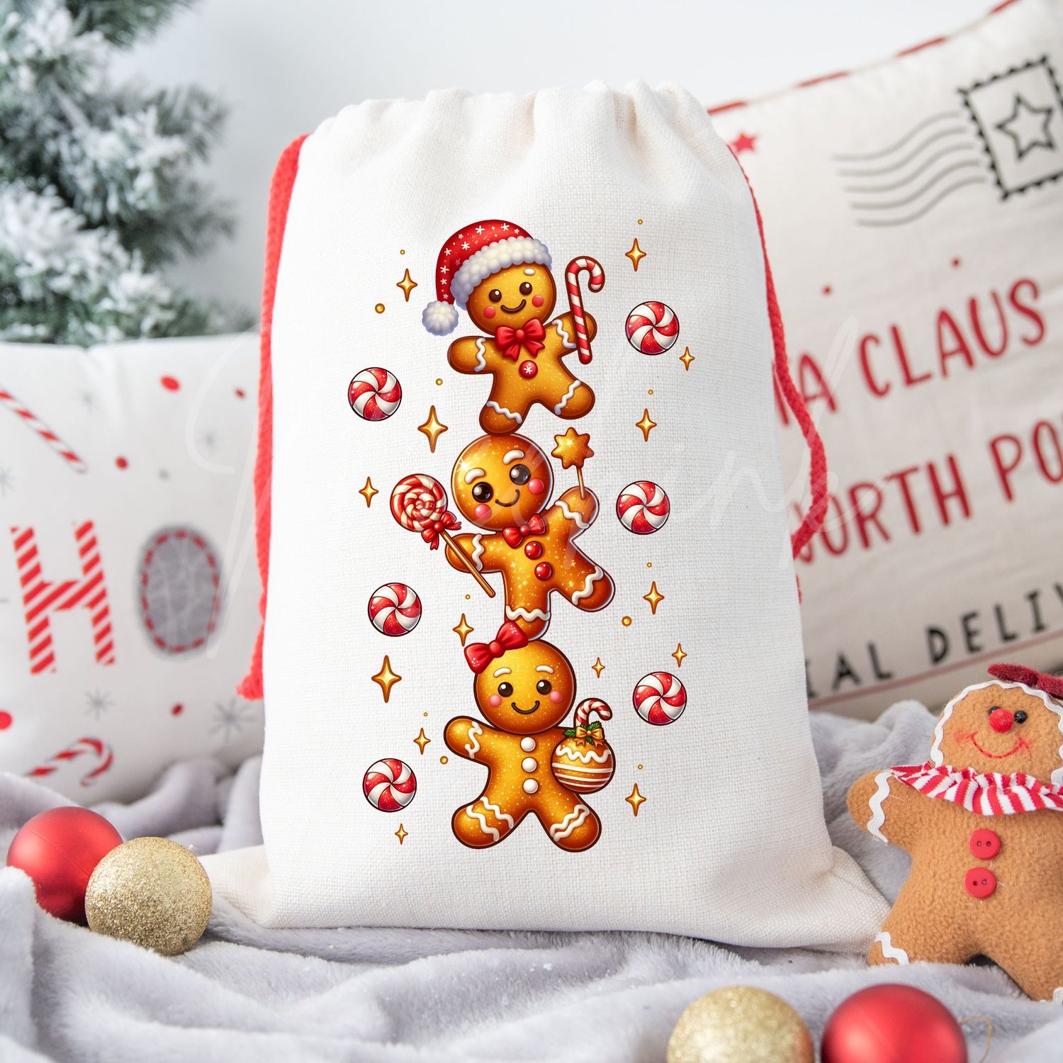 Gingerbread Trio Dtf Decal