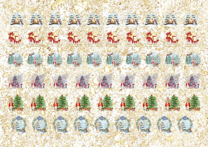 Christmas Bow Sheet 2 A4 DTF Decals