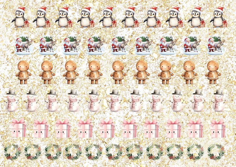 Christmas Bow Sheet 3 A4 DTF Decals