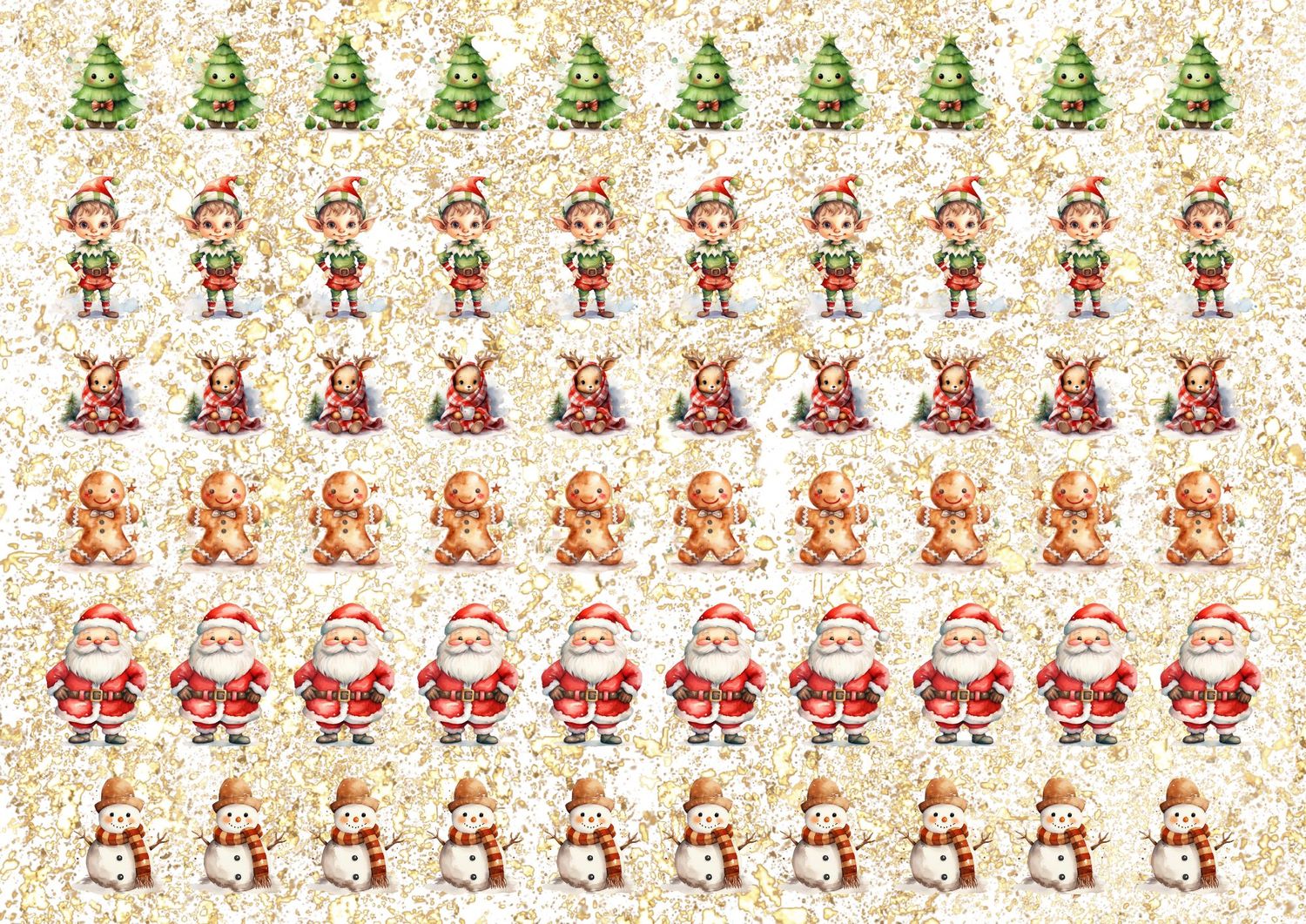 Christmas Bow Sheet 5 A4 DTF Decals