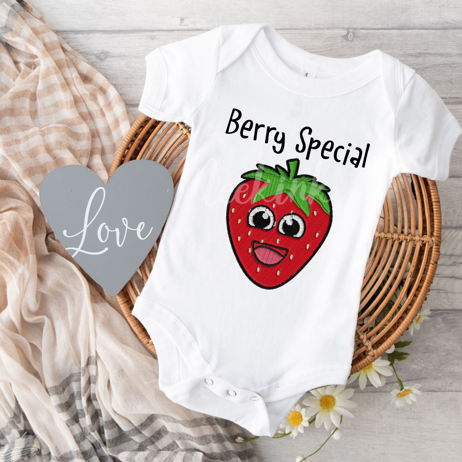 Faux Embroidery Berry Special DTF Decal