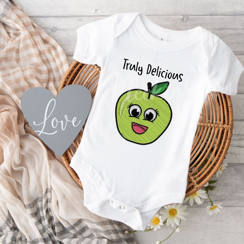 Faux Embroidery Truly Delicious DTF Decal