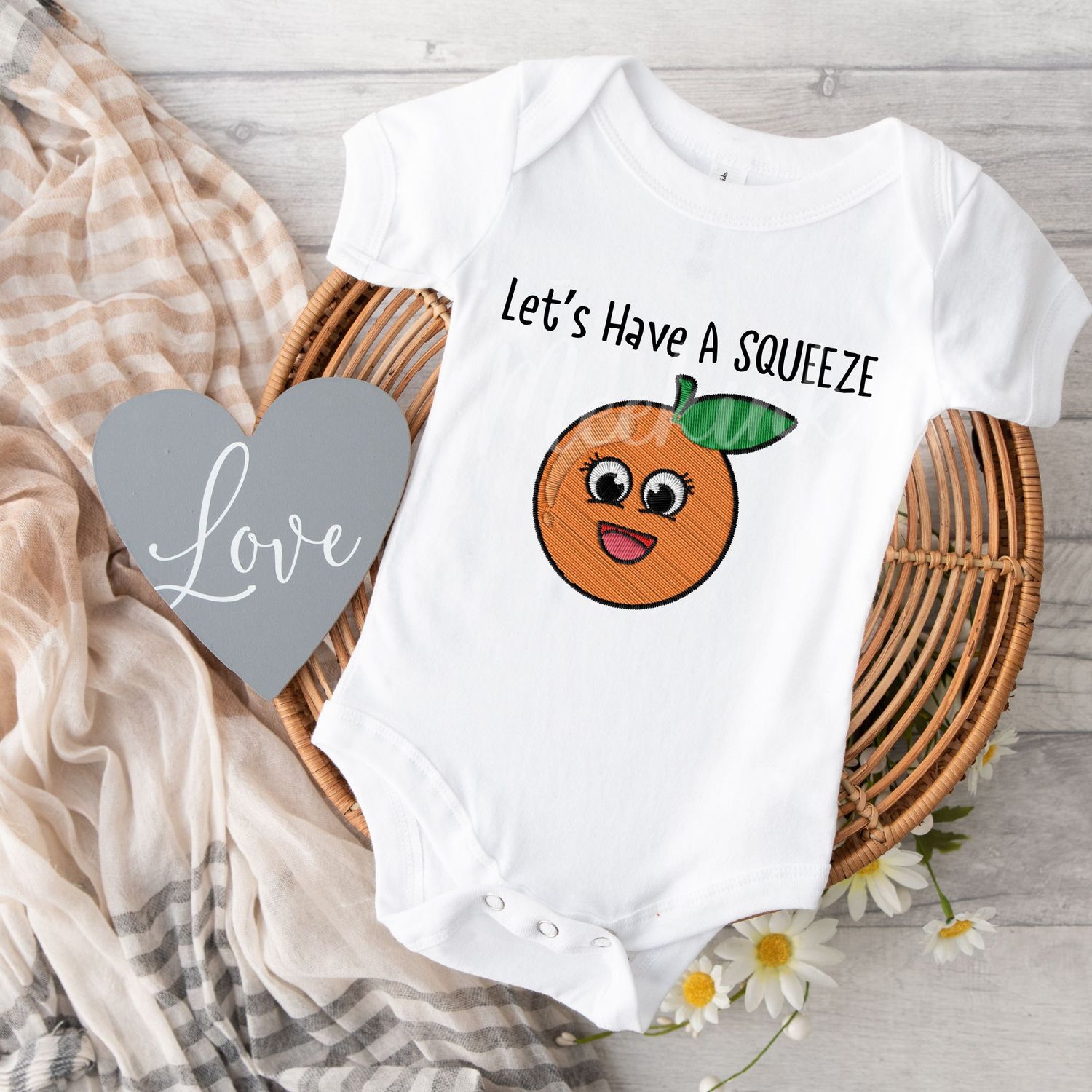 Faux Embroidery Let&#39;s Have A Squeeze DTF Decal