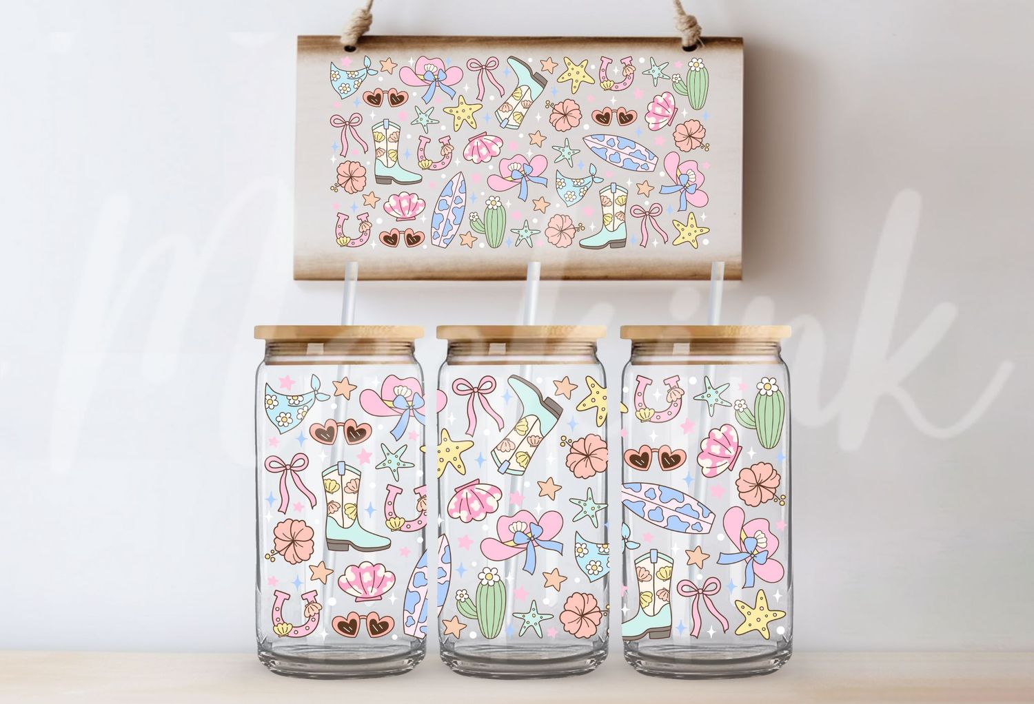 Cowgirl Girly 16oz UVDTF Wrap