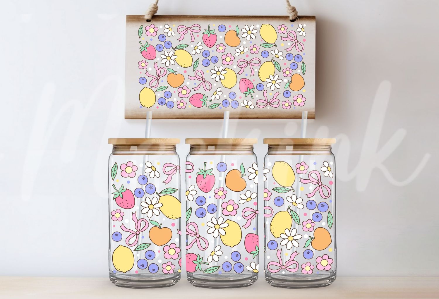 Coquette Summer Fruit 16oz UVDTF Wrap