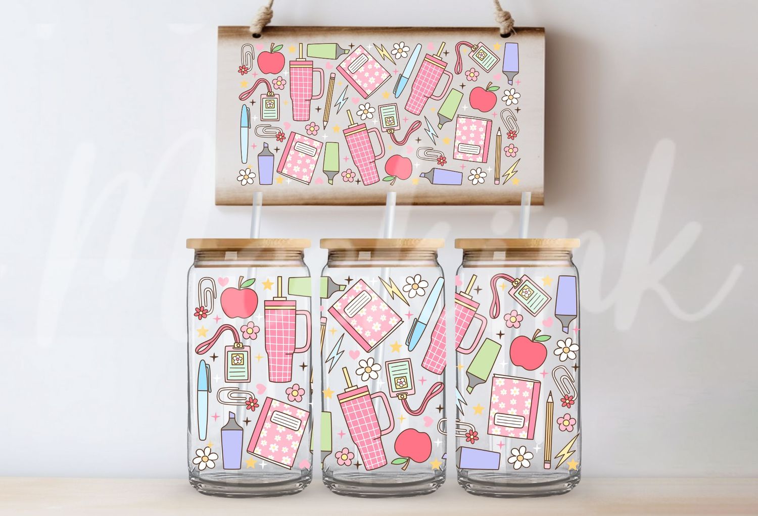 Teacher Stuff 16oz UVDTF Wrap
