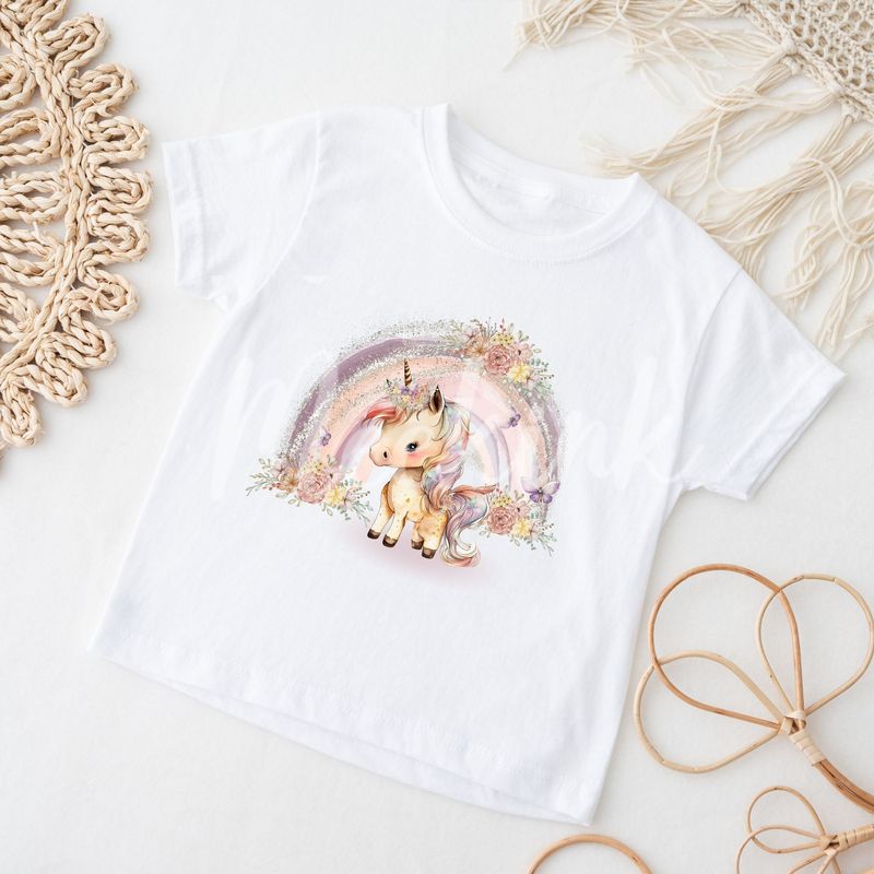 Glitter Unicorn Rainbow DTF DECAL