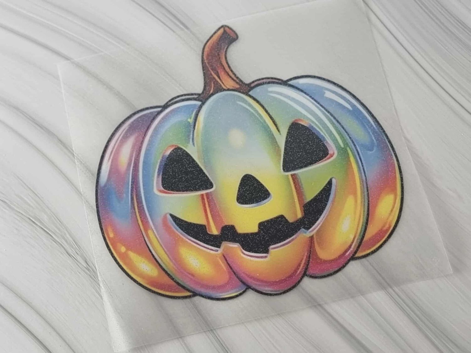 Glitter Halloween Pumpkin 1 DTF Decal