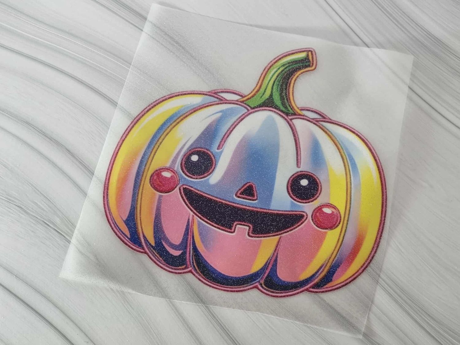 Glitter Halloween Pumpkin 2 DTF Decal