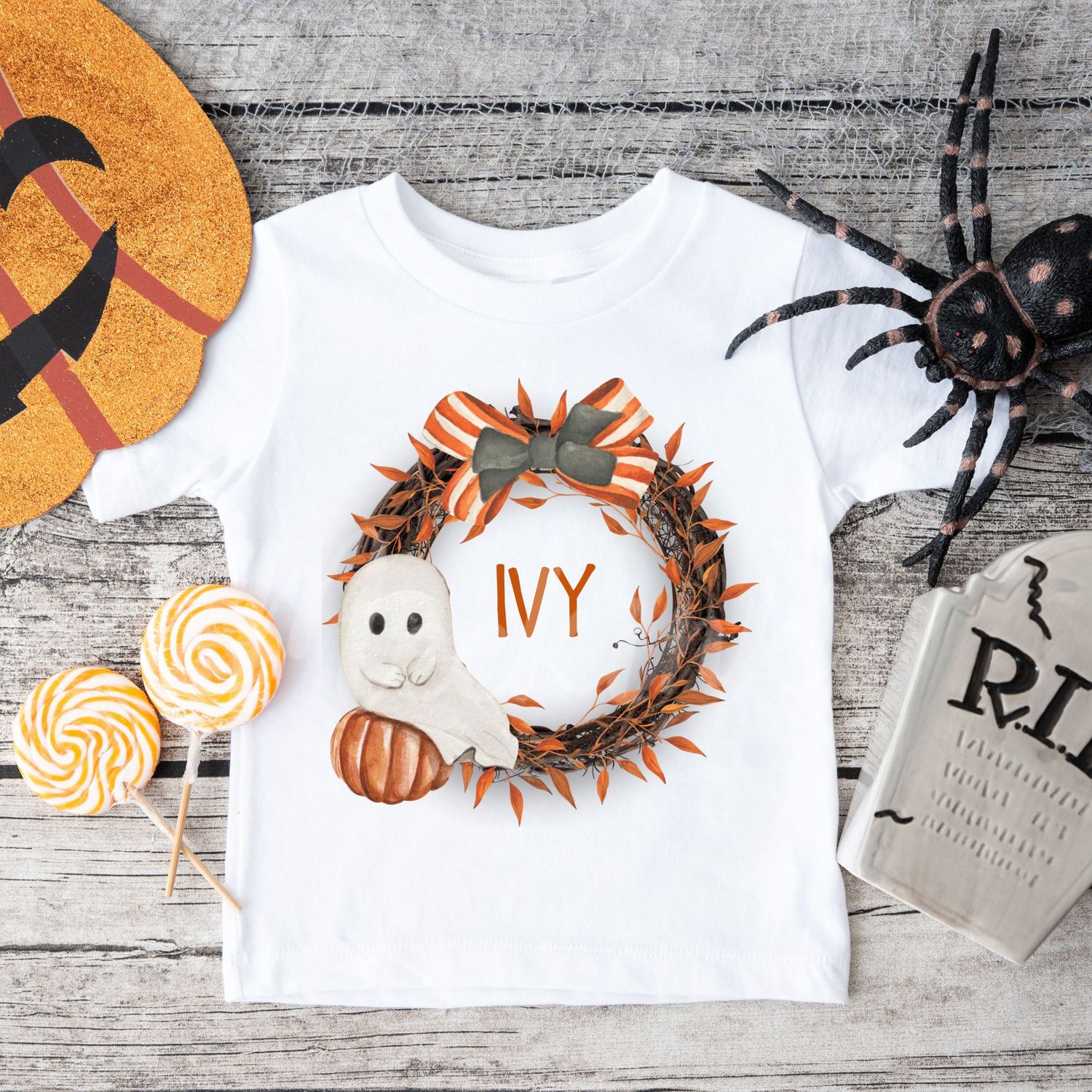 Ghost Wreath DTF Decal