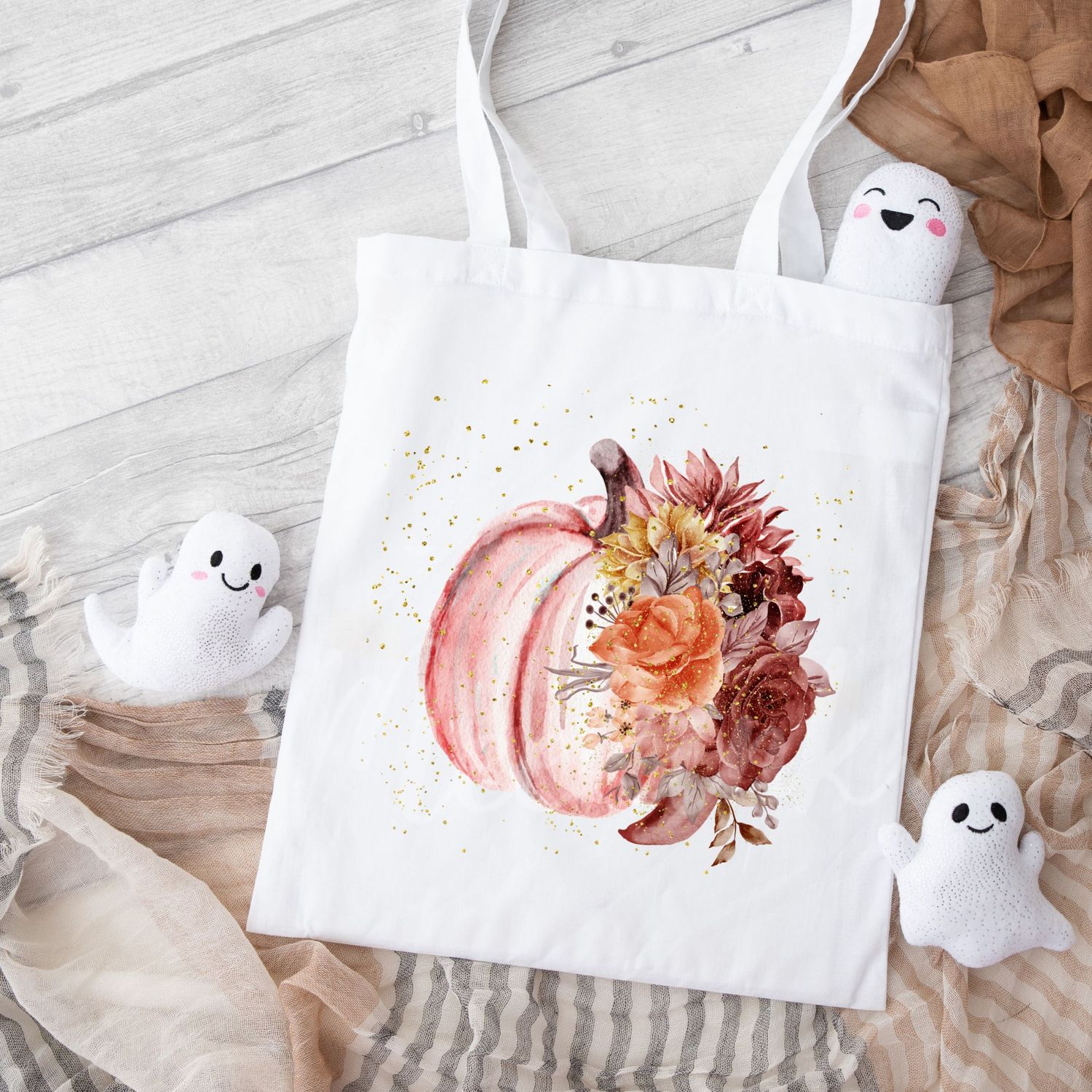 Floral Pumpkin DTF Decal