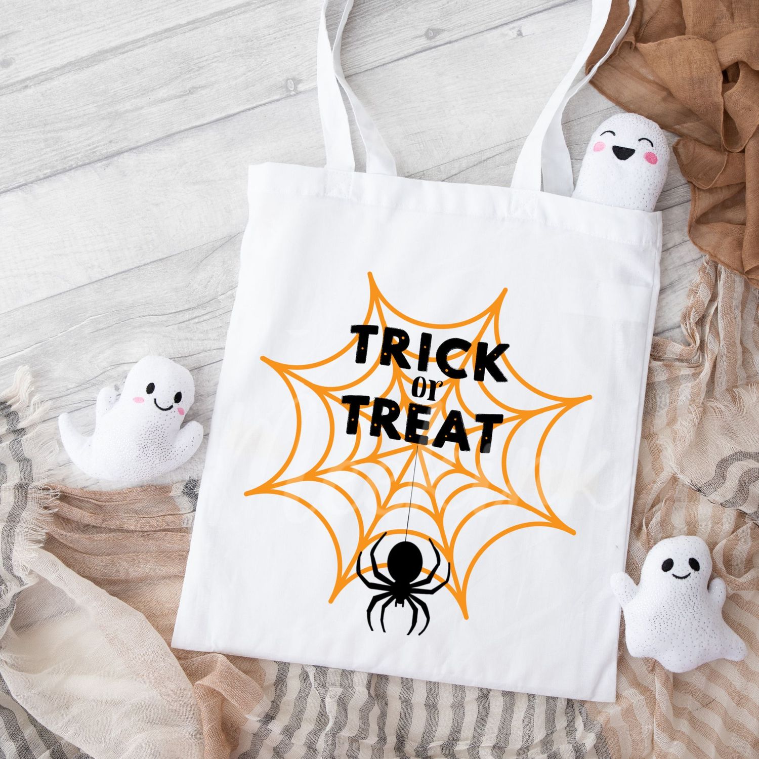 Spider Web Trick Or Treat DTF Decal