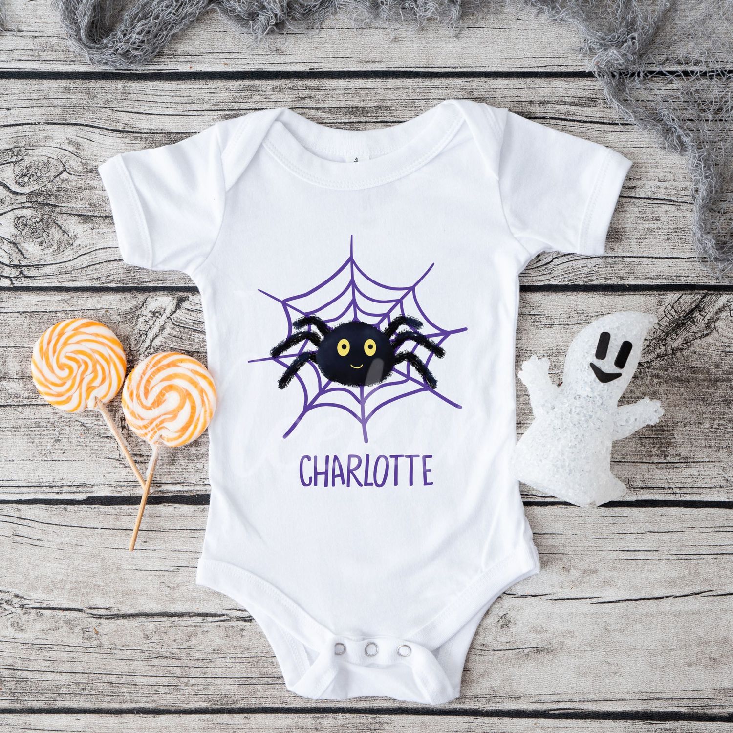 Purple Spider Web DTF Decal
