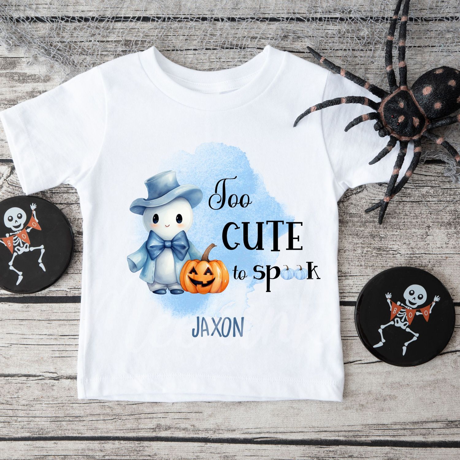 Too Cute To Spook Blue DTF Decal