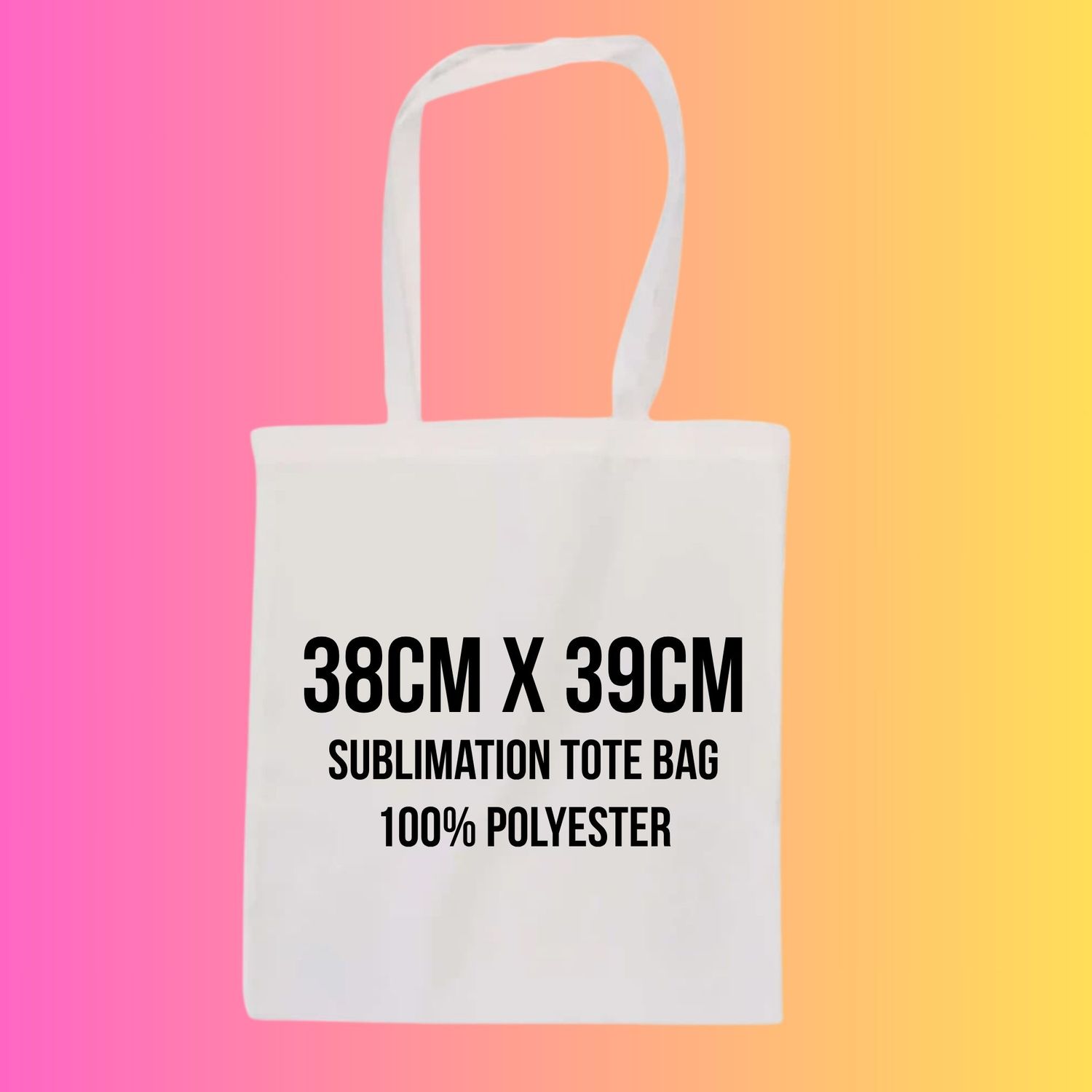 Bright White Tote Bag Craft Blank