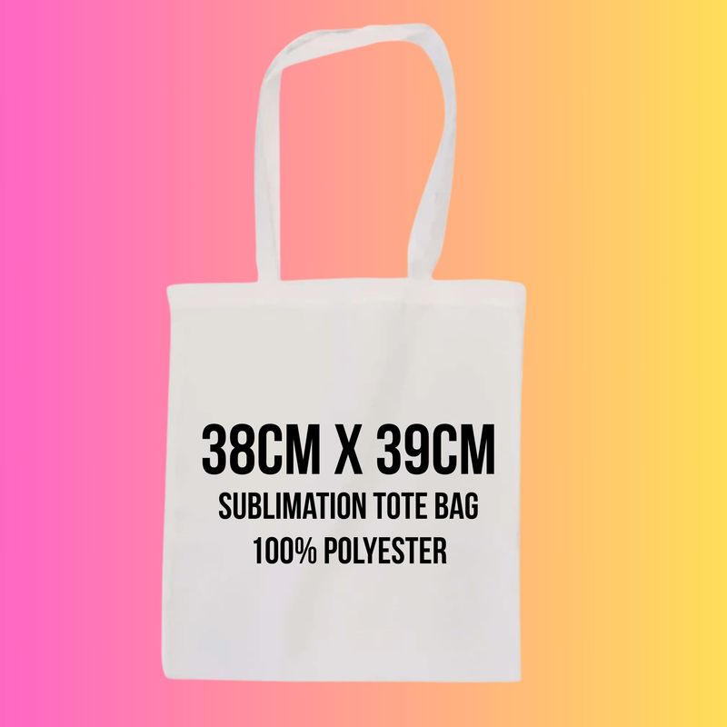 Bright White Tote Bag Craft Blank