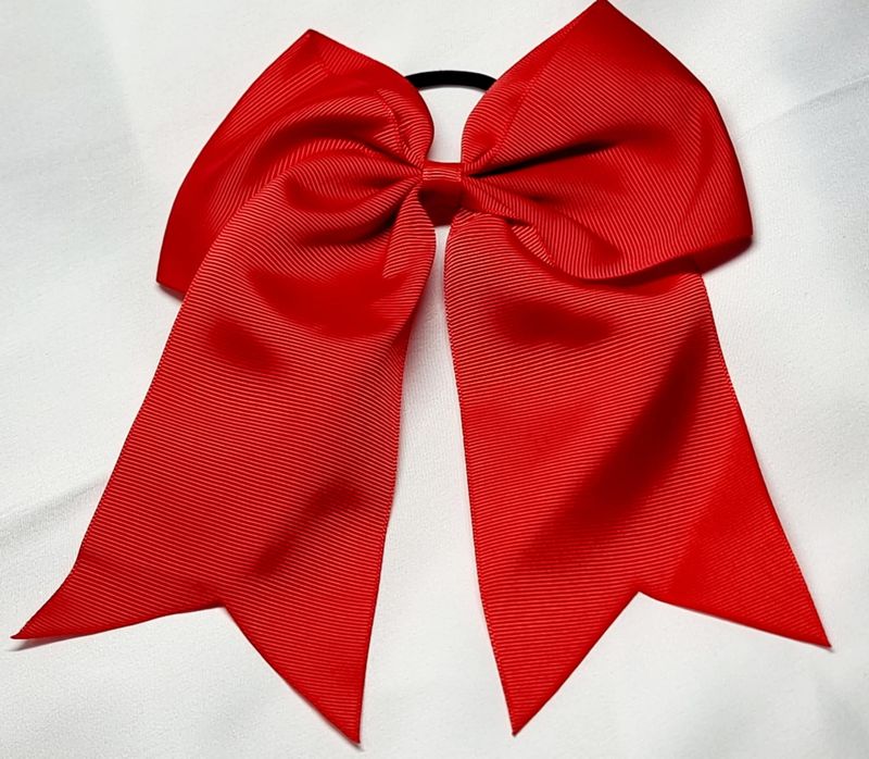 Red 8inch Cheerleader Hair Bow Craft Blank