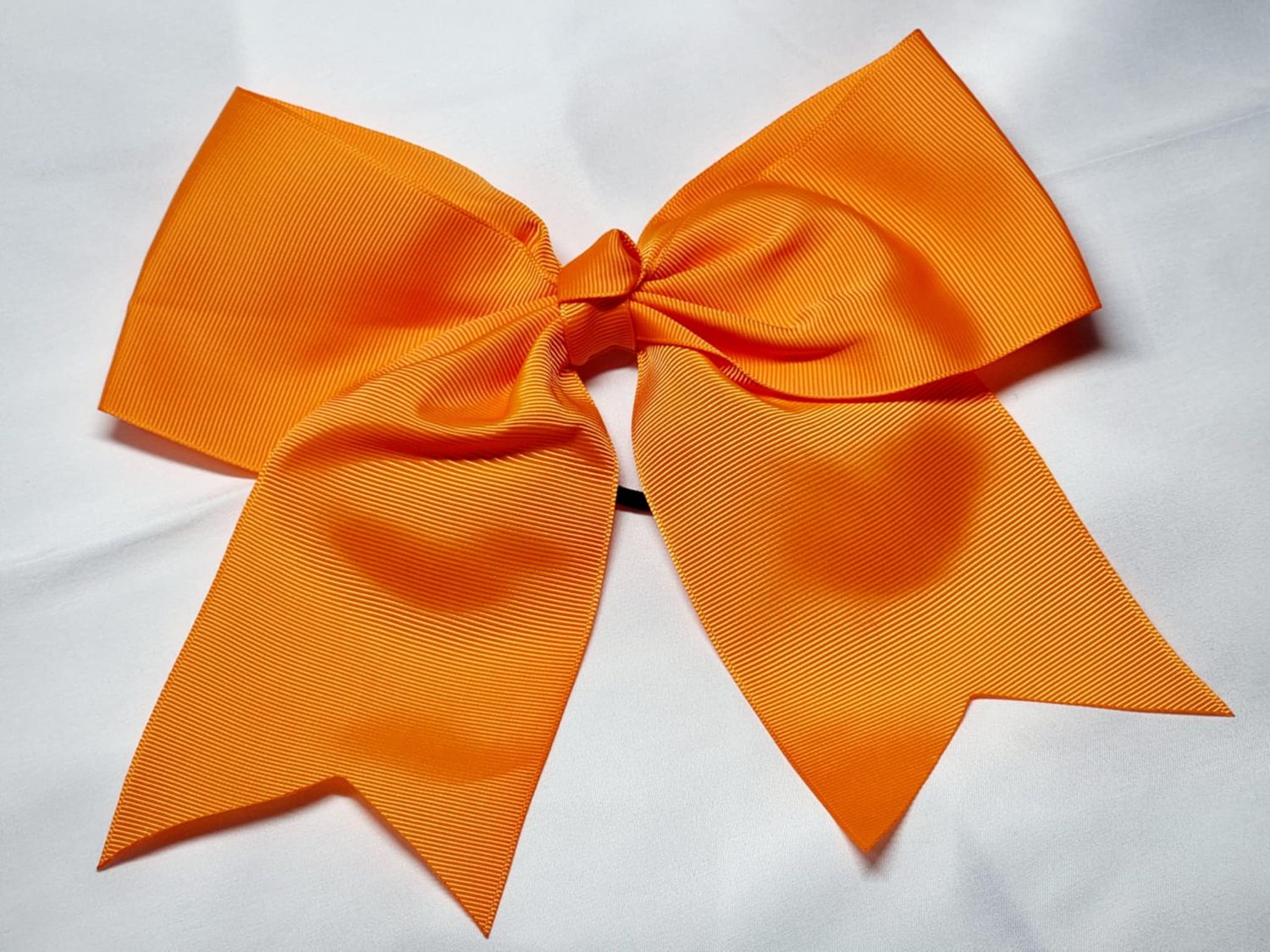 Orange 8inch Cheerleader Hair Bow Craft Blank
