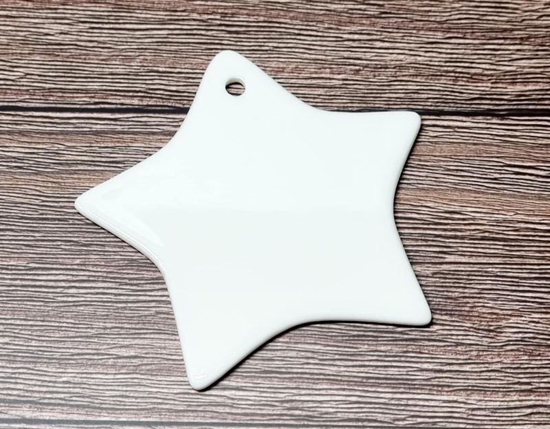Ceramic White Circle Ornament Craft Blank
