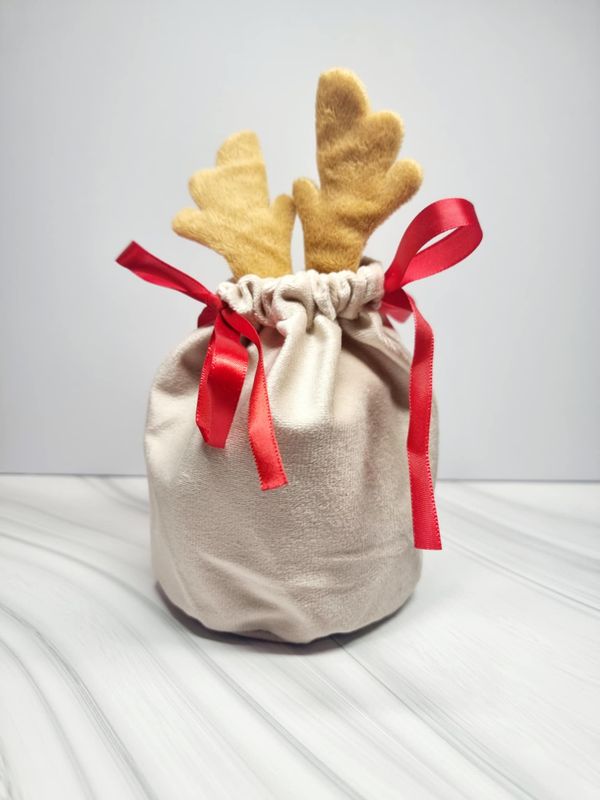 Velvet Antler Bag Beige Craft Blank