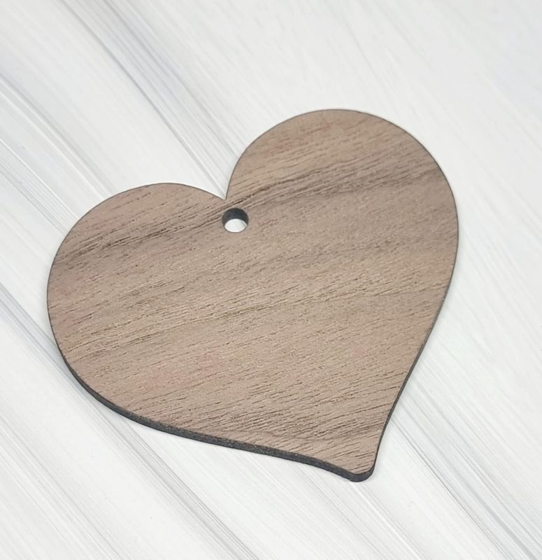 Walnut Veneered Heart Craft Blank