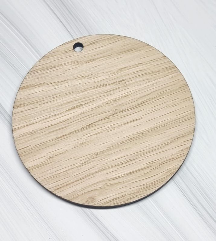 Oak Veneered Circle Craft Blank