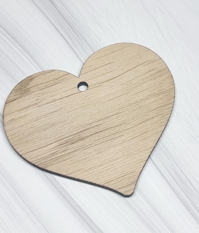Oak Veneered Heart Craft Blank
