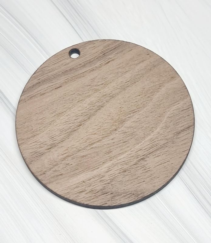 Walnut Veneered Circle Craft Blank