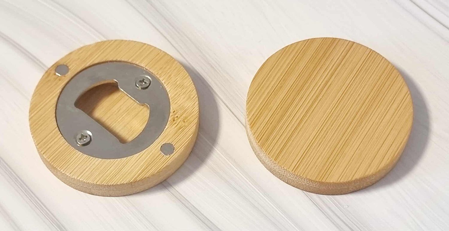 6cm Bamboo Bottle Opener Craft Blank