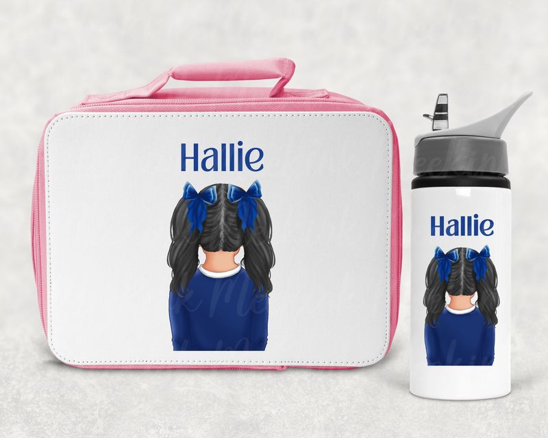 Back Facing Girl School Doll BLUE UVDTF or DTF Decal
