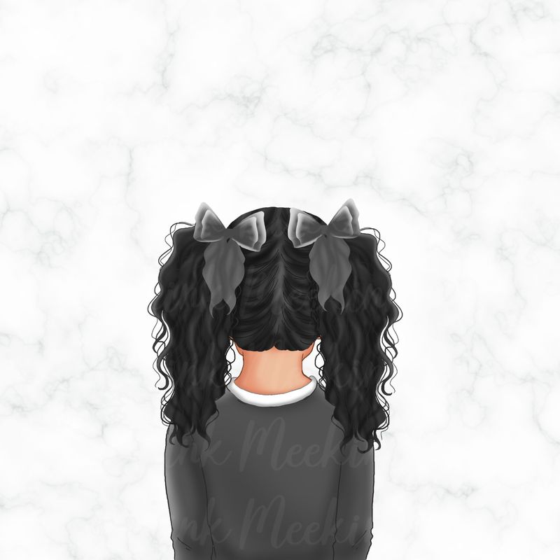 Back Facing School Girl Doll Grey 2