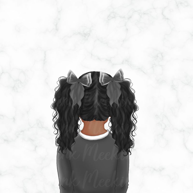 Back Facing School Girl Doll Grey 3