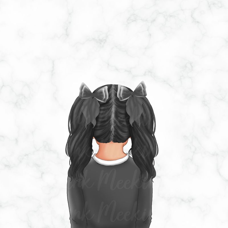 Back Facing School Girl Doll Grey 5