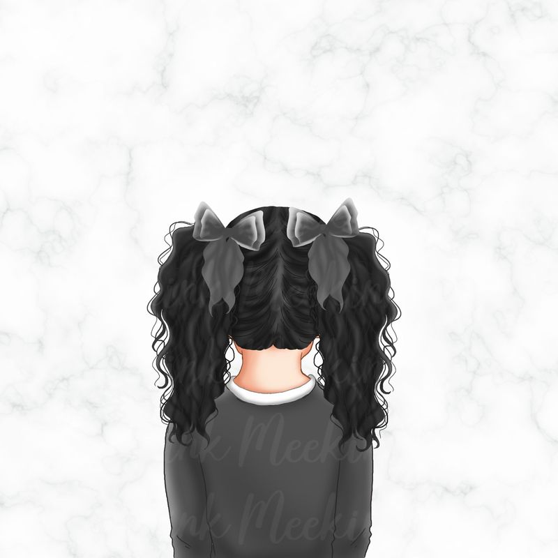 Back Facing School Girl Doll Grey 1