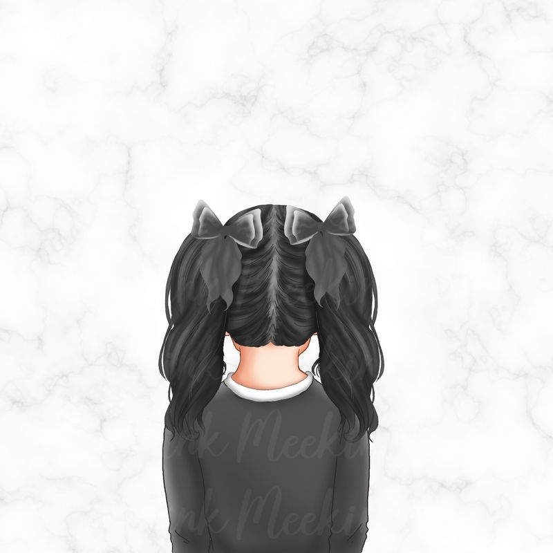 Back Facing School Girl Doll Grey 4