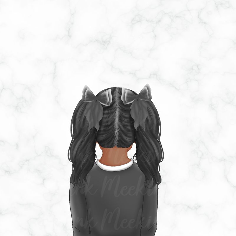 Back Facing School Girl Doll Grey 6