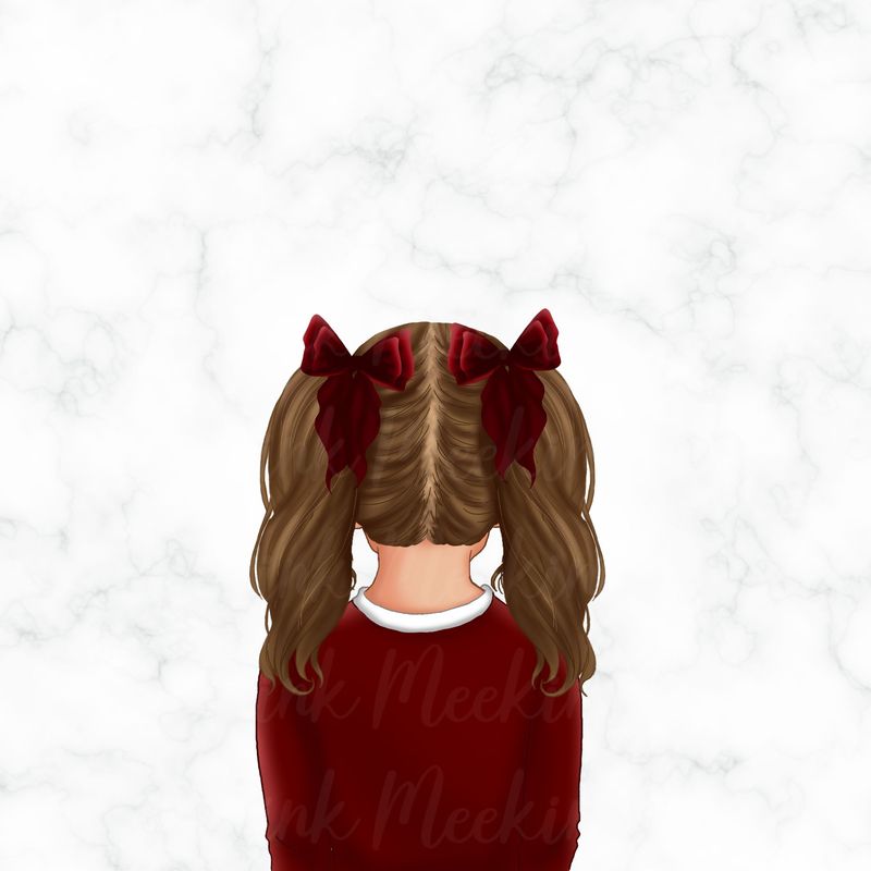 Back Facing School Girl Doll Maroon 11
