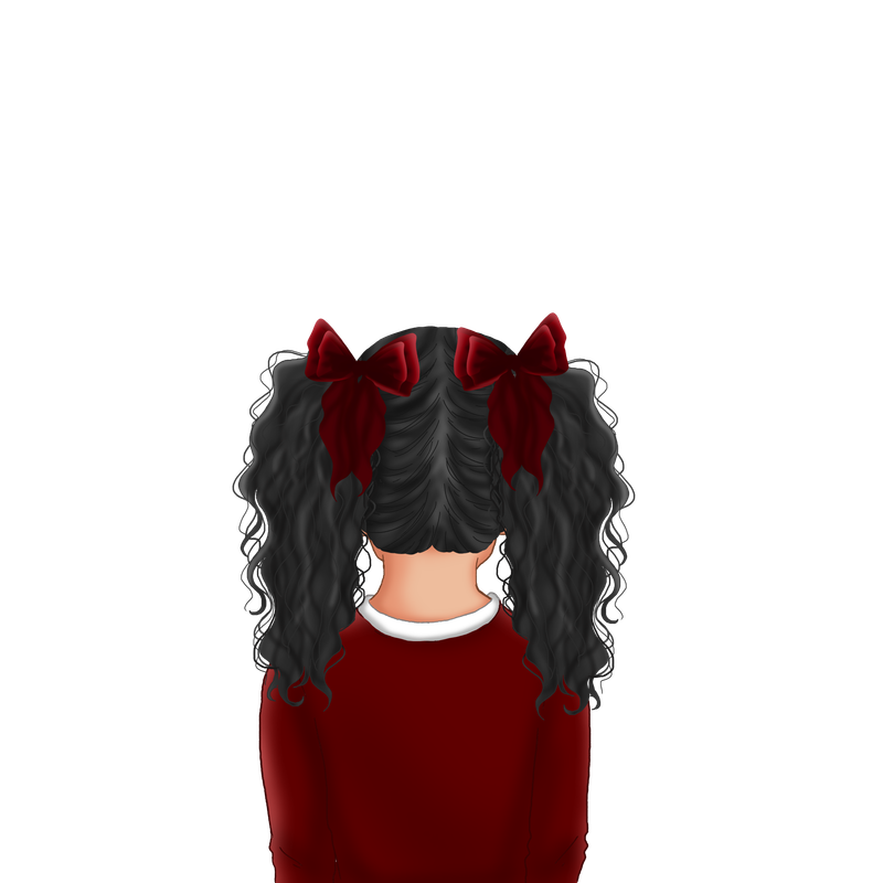 Back Facing School Girl Doll Maroon 2