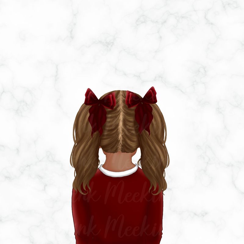 Back Facing School Girl Doll Maroon 10