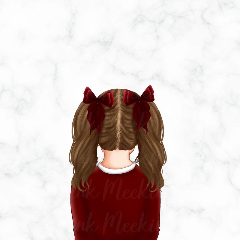 Back Facing School Girl Doll Maroon 12