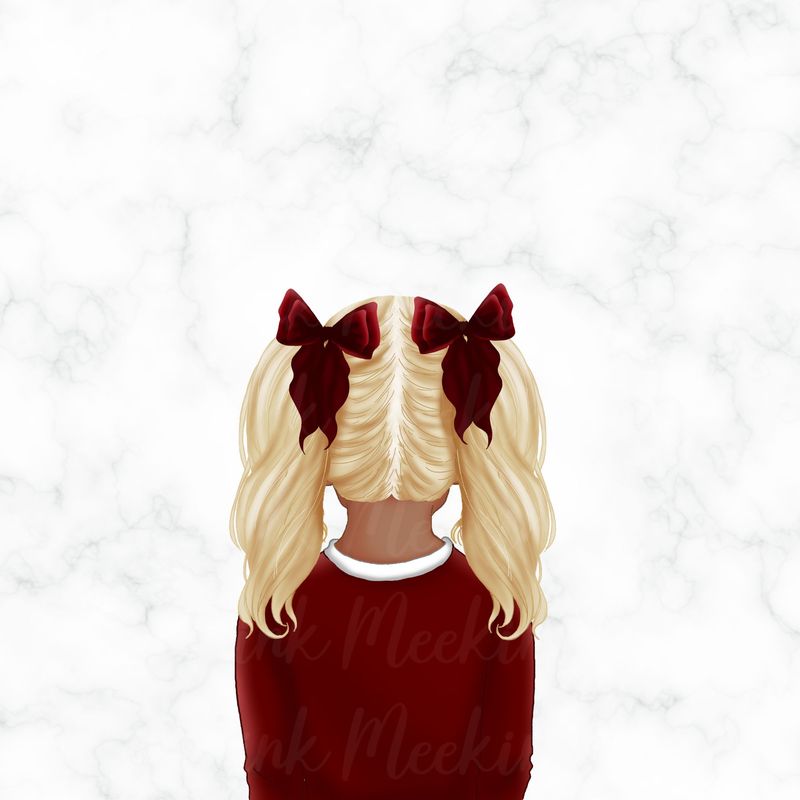 Back Facing School Girl Doll Maroon 13
