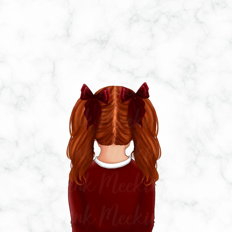 Back Facing School Girl Doll Maroon 5