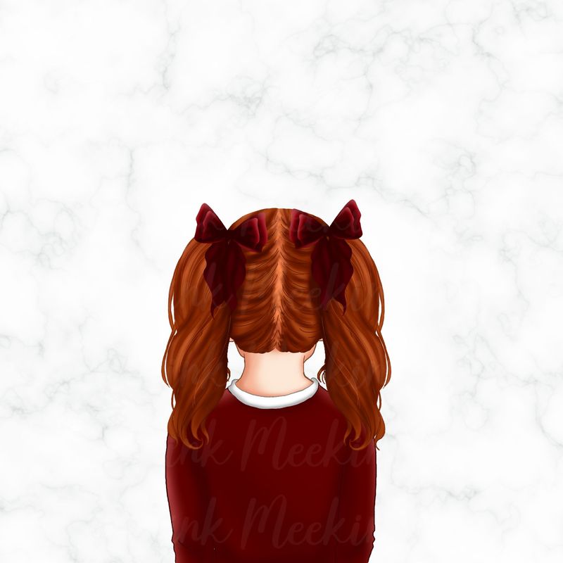 Back Facing School Girl Doll Maroon 6