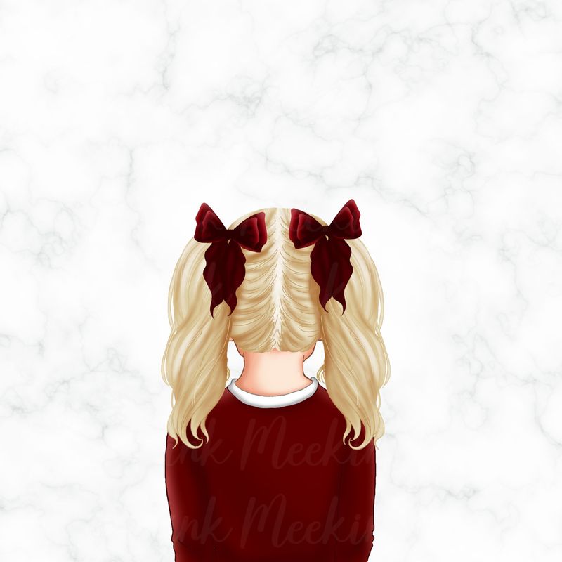 Back Facing School Girl Doll Maroon 15