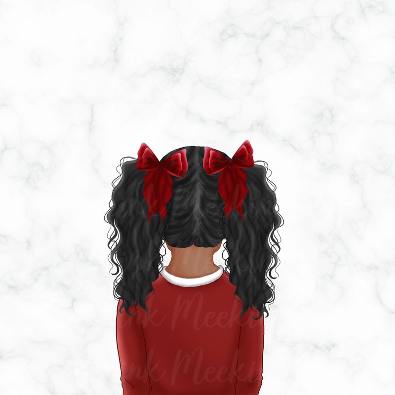 Back Facing School Girl Doll Red 15