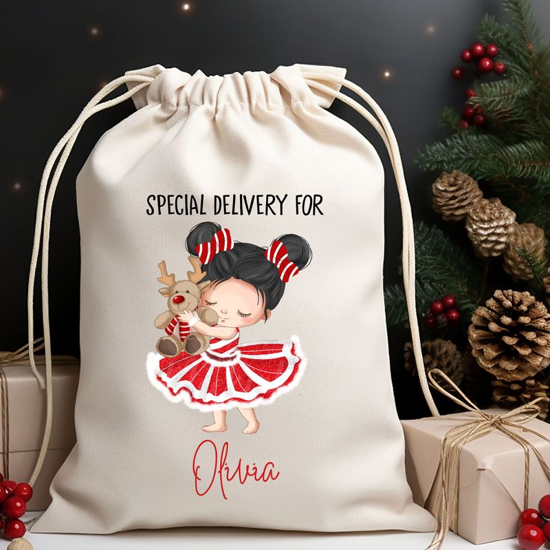 Christmas Reindeer Girl Special Delivery DTF Decal
