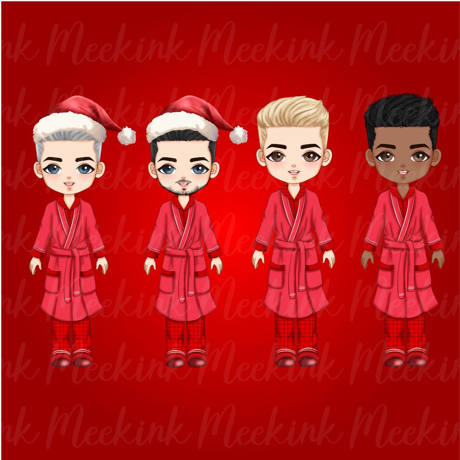 Christmas Dad in Pjs Doll UVDTF or DTF Decal