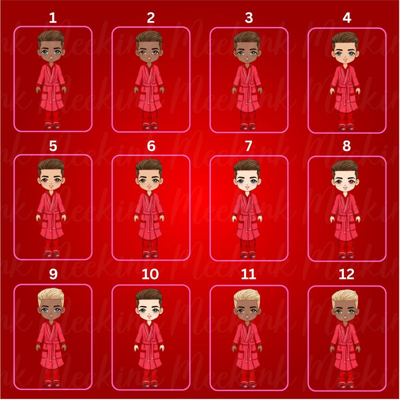 Christmas Dad in Pjs Doll UVDTF or DTF Decal