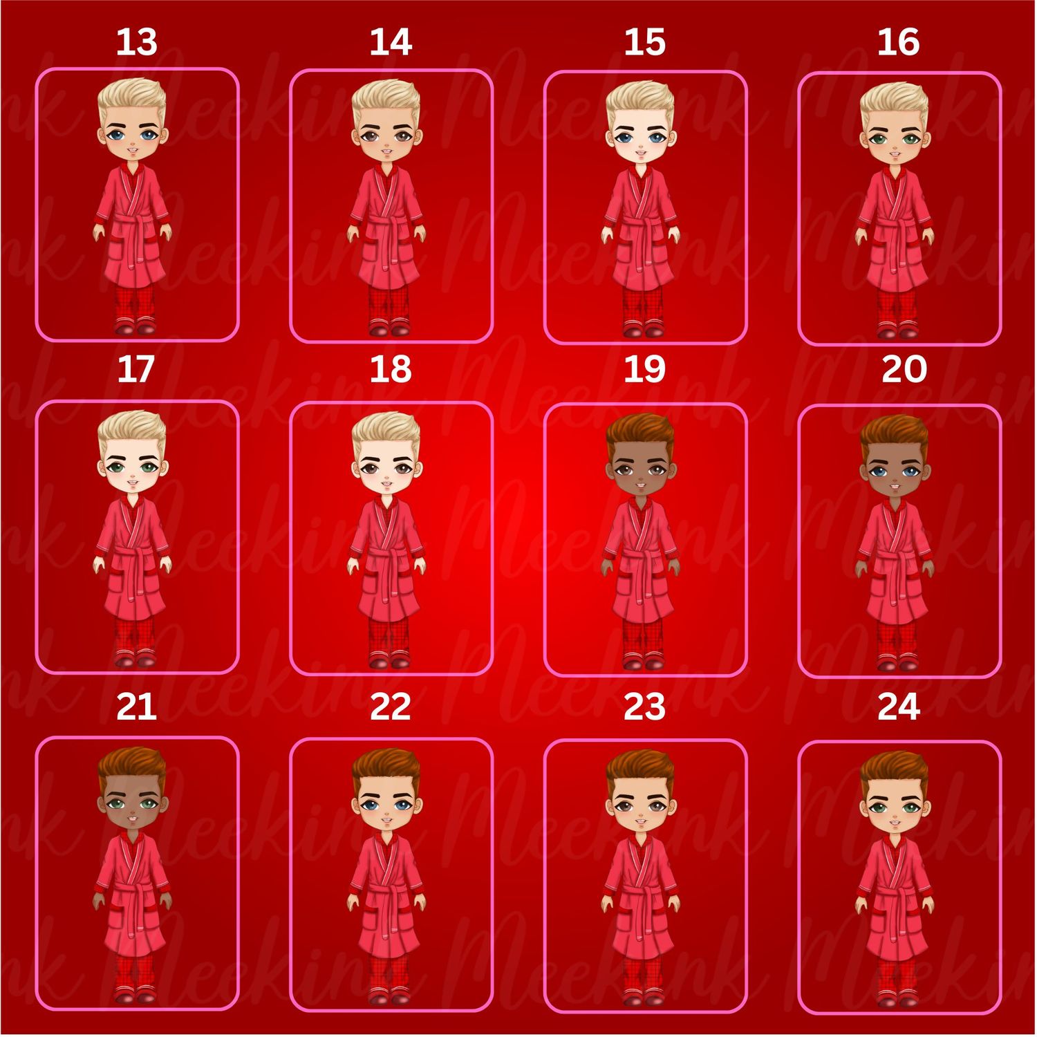 Christmas Dad in Pjs Doll UVDTF or DTF Decal