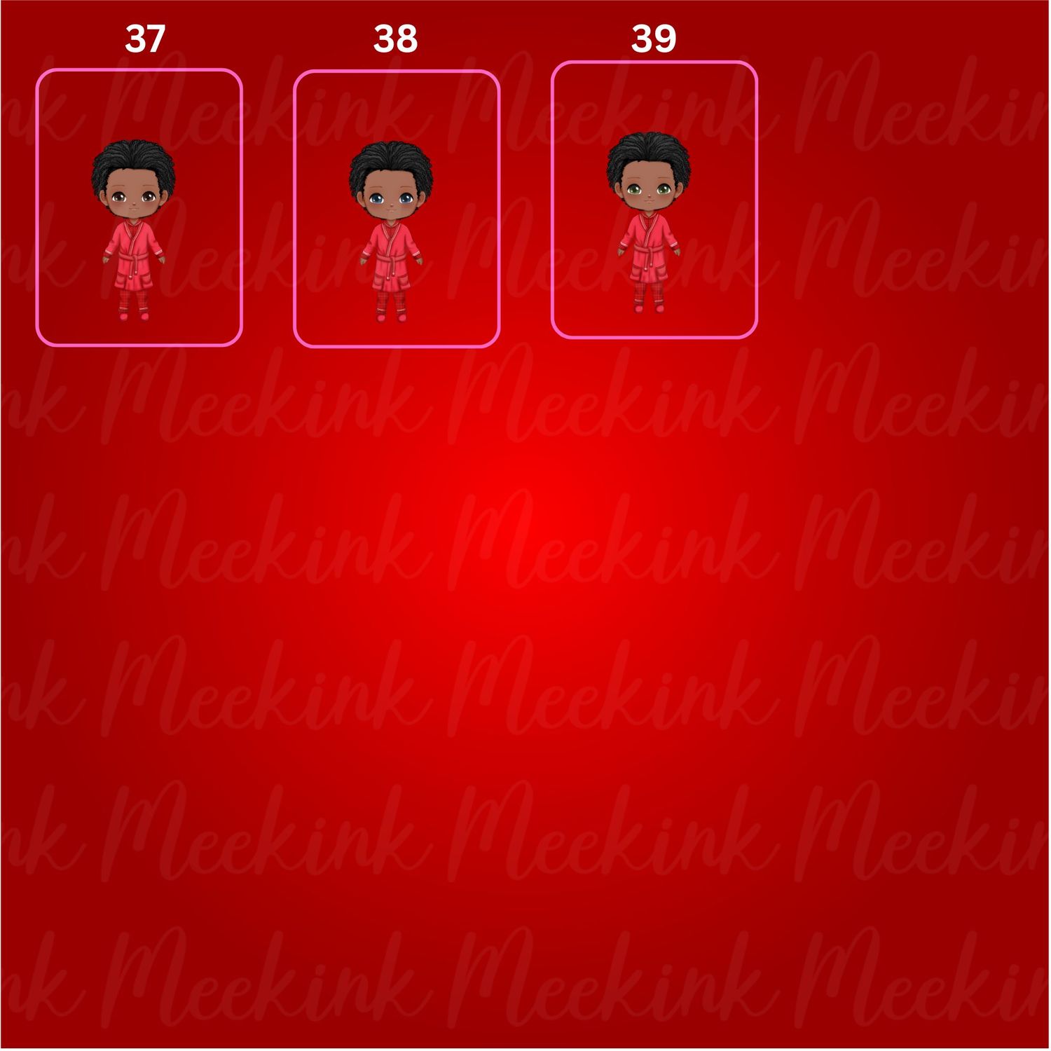 Christmas Boys in Pjs Doll UVDTF or DTF Decal